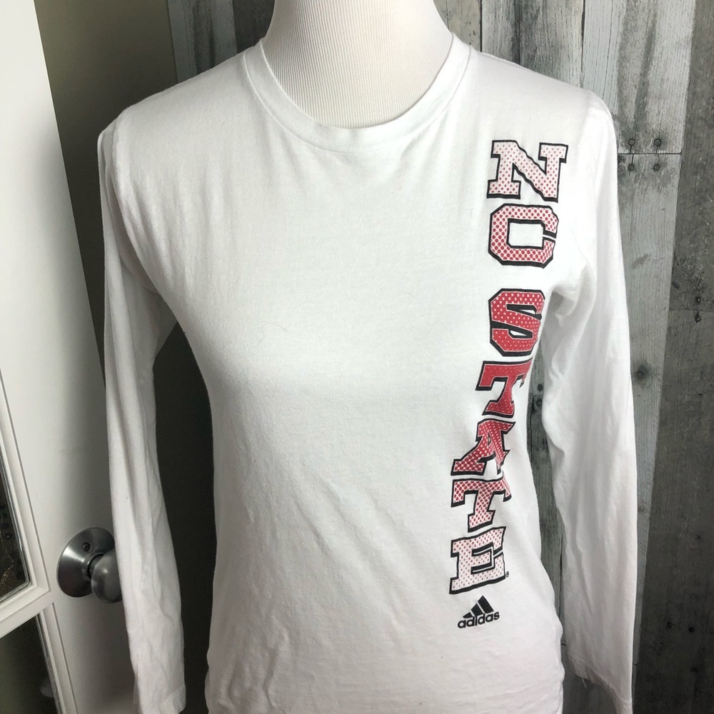 White NC State shirt by Adidas (kid size)
